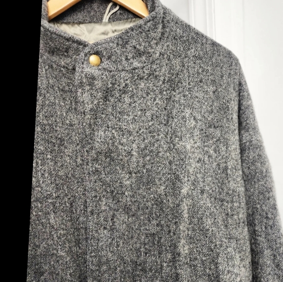 Vintage 80s 90s Britches Wool Bomber Jacket Coat Gray Mens Large Lined EUC - Picture 10 of 10